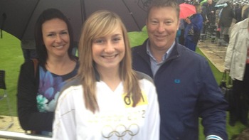 Cambridgeshire's Alice Ellison carries the Olympic Torch!